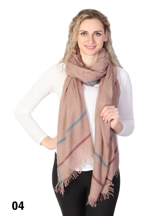 Multi-Line Striped Scarf